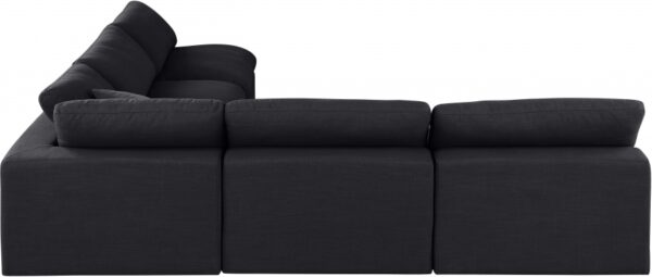 Comfy 118" Linen Textured Fabric Upholstered 5pc. Modular Sectional
