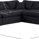 Comfy 118" Linen Textured Fabric Upholstered 5pc. Modular Sectional