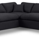 Comfy 119" Linen Textured Fabric Upholstered 5pc. Modular Sectional
