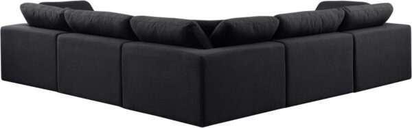 Comfy 119" Linen Textured Fabric Upholstered 5pc. Modular Sectional
