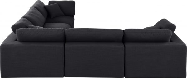 Comfy 119" Linen Textured Fabric Upholstered 5pc. Modular Sectional
