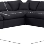 Comfy 119" Linen Textured Fabric Upholstered 5pc. Modular Sectional