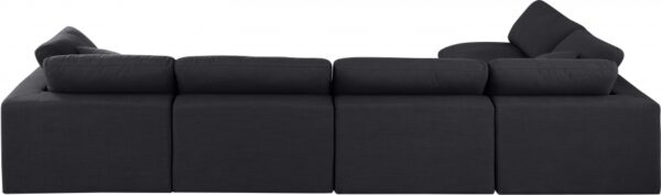 Comfy 158" Linen Textured Fabric Upholstered 5pc. Modular Sectional