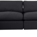 Comfy 158" Linen Textured Fabric Upholstered 5pc. Modular Sectional