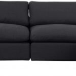 Comfy 158" Linen Textured Fabric Upholstered 5pc. Modular Sectional