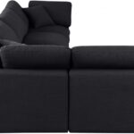 Comfy 158" Linen Textured Fabric Upholstered 5pc. Modular Sectional