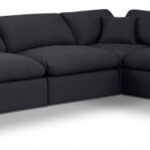 Comfy 158" Linen Textured Fabric Upholstered 6pc. Modular Sectional