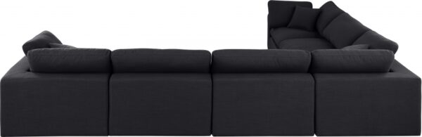Comfy 158" Linen Textured Fabric Upholstered 6pc. Modular Sectional