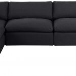 Comfy 158" Linen Textured Fabric Upholstered 6pc. Modular Sectional