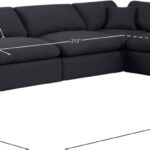 Comfy 158" Linen Textured Fabric Upholstered 6pc. Modular Sectional
