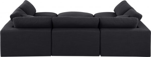Comfy 119" Linen Textured Fabric Upholstered 6pc. Modular Sectional