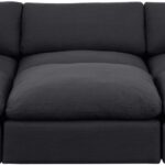 Comfy 119" Linen Textured Fabric Upholstered 6pc. Modular Sectional