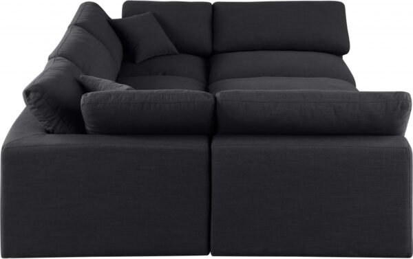 Comfy 119" Linen Textured Fabric Upholstered 6pc. Modular Sectional
