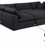Comfy 119" Linen Textured Fabric Upholstered 6pc. Modular Sectional
