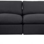 Comfy 158" Linen Textured Fabric Upholstered 6pc. Modular Sectional