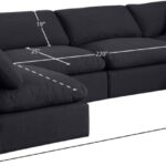 Comfy 158" Linen Textured Fabric Upholstered 6pc. Modular Sectional