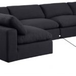 Comfy 158" Linen Textured Fabric Upholstered 6pc. Modular Sectional