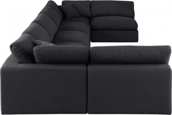 Comfy 197" Linen Textured Fabric Upholstered 7pc. Modular Sectional