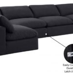 Comfy 197" Linen Textured Fabric Upholstered 7pc. Modular Sectional
