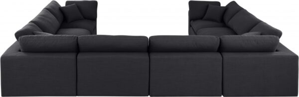 Comfy 158" Linen Textured Fabric Upholstered 8pc. Modular Sectional