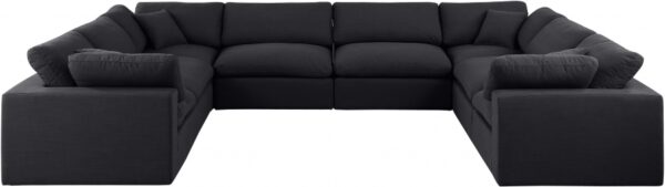 Comfy 158" Linen Textured Fabric Upholstered 8pc. Modular Sectional