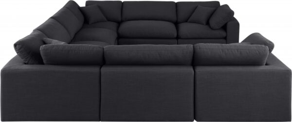 Comfy 158" Linen Textured Fabric Upholstered 8pc. Modular Sectional