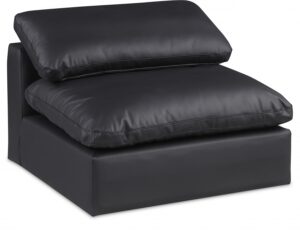 Comfy Vegan Leather Upholstered Armless Modular Chair