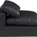 Comfy Vegan Leather Upholstered Armless Modular Chair