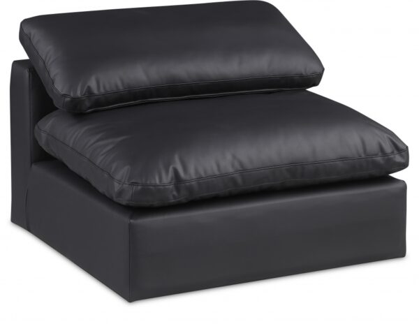 Comfy Vegan Leather Upholstered Armless Modular Chair