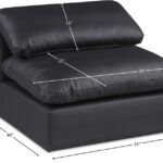 Comfy Vegan Leather Upholstered Armless Modular Chair