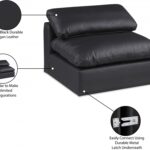 Comfy Vegan Leather Upholstered Armless Modular Chair