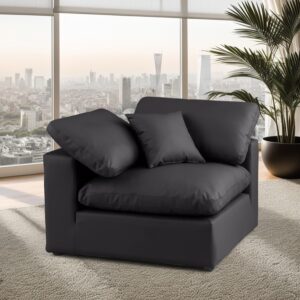 Comfy Vegan Leather Upholstered Corner Modular Chair