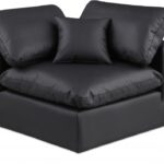 Comfy Vegan Leather Upholstered Corner Modular Chair