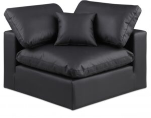 Comfy Vegan Leather Upholstered Corner Modular Chair