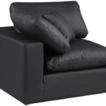 Comfy Vegan Leather Upholstered Corner Modular Chair