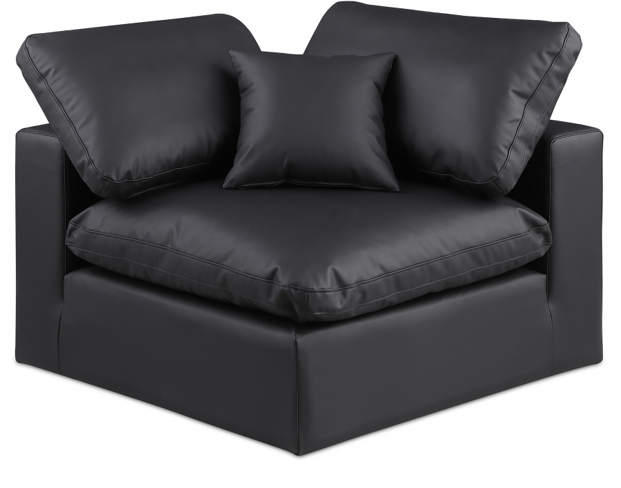 Comfy Vegan Leather Upholstered Corner Modular Chair