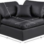 Comfy Vegan Leather Upholstered Corner Modular Chair