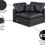 Comfy Vegan Leather Upholstered Corner Modular Chair