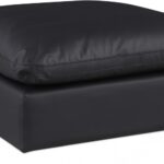 Comfy Vegan Leather Upholstered Modular Ottoman