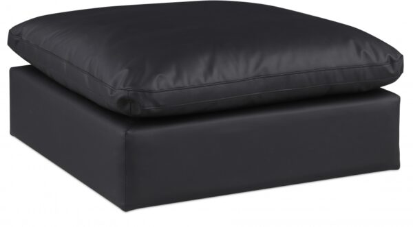 Comfy Vegan Leather Upholstered Modular Ottoman