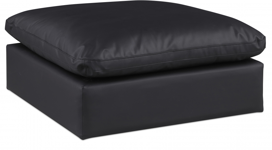Comfy Vegan Leather Upholstered Modular Ottoman