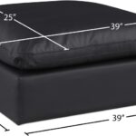 Comfy Vegan Leather Upholstered Modular Ottoman