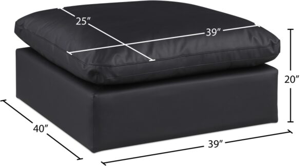 Comfy Vegan Leather Upholstered Modular Ottoman