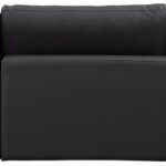 Comfy 117" Vegan Leather Upholstered 3pc. Armless Modular Sofa