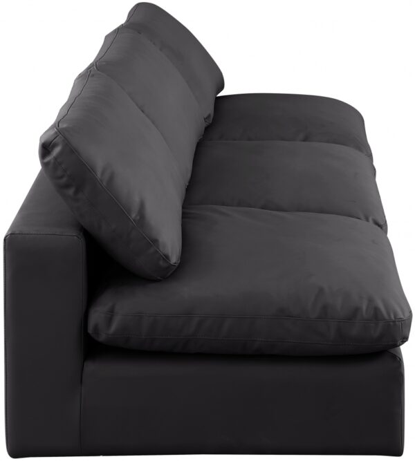 Comfy 117" Vegan Leather Upholstered 3pc. Armless Modular Sofa