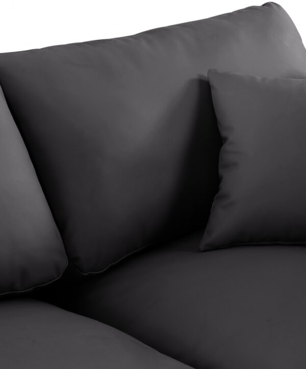 Comfy 117" Vegan Leather Upholstered 3pc. Armless Modular Sofa