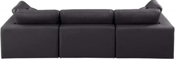 Comfy 119" Vegan Leather Upholstered 3pc. Modular Sofa