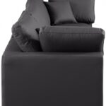 Comfy 119" Vegan Leather Upholstered 3pc. Modular Sofa