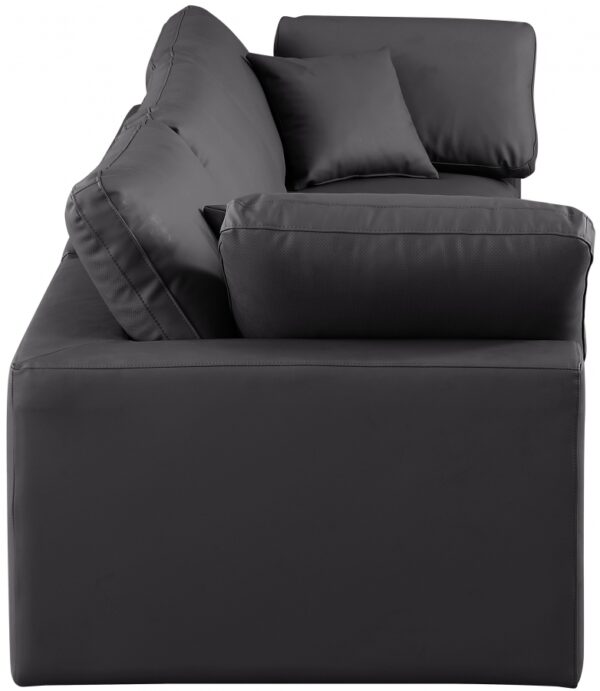 Comfy 119" Vegan Leather Upholstered 3pc. Modular Sofa