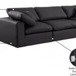 Comfy 119" Vegan Leather Upholstered 3pc. Modular Sofa